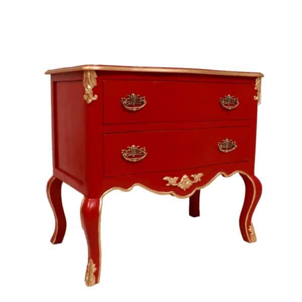 Stylish Royal Red Two tiered Chest of Drawers2
