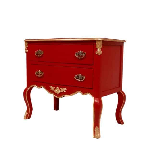 Stylish Royal Red Two tiered Chest of Drawers4