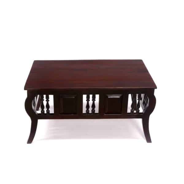 Teak Wood Black Touch Carved Coffee Table1