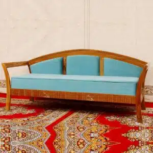 Blues Authentic Teak Wood Three Seater Sofa