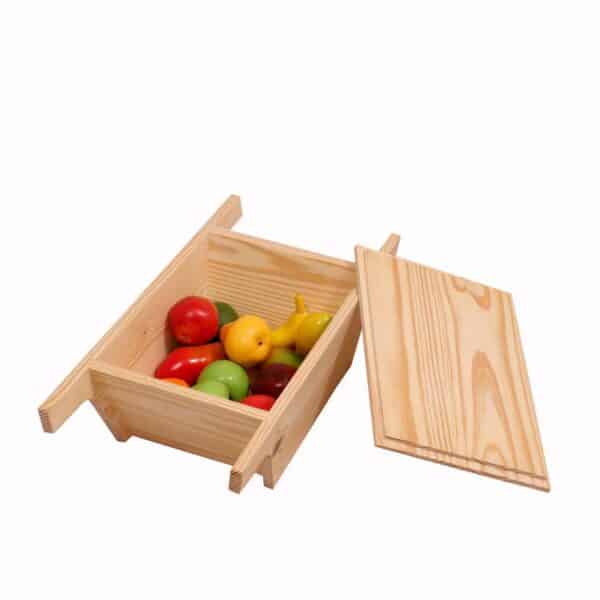 Boat Shaped Wooden Crate With Lid 2 1