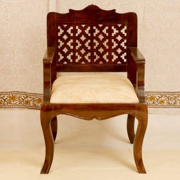 Classic Carved Solid Wood Romes Single Seater Sofa 1