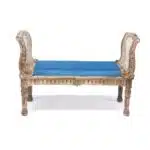 Majestic Natural Solid Wood Rajshahi Two Seater Cane Sofa