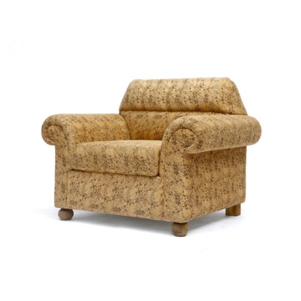 Simple Natural Solid Wood Single Seater Couch 5