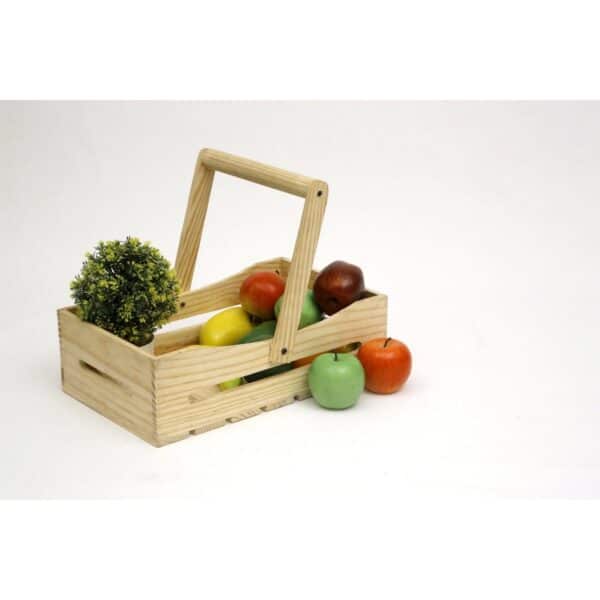Slim Pine Wood Curved Tray With Handle 4