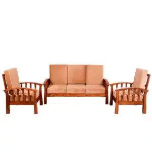 Teak Wood Curved Strip Design 311 Seater Sofa