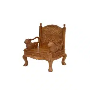 Teak Wood Royal Majestic Single Seater Sofa