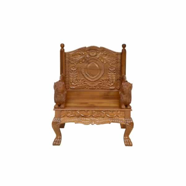 Teak Wood Royal Majestic Single Seater Sofa 2