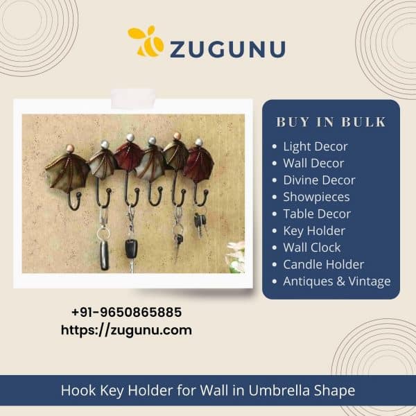 Umbrella Shape Hook Key Holder For Wall From Zugunu