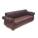 Upholstered Natural Solid Wood Simplistic Curve Sofa Set 3