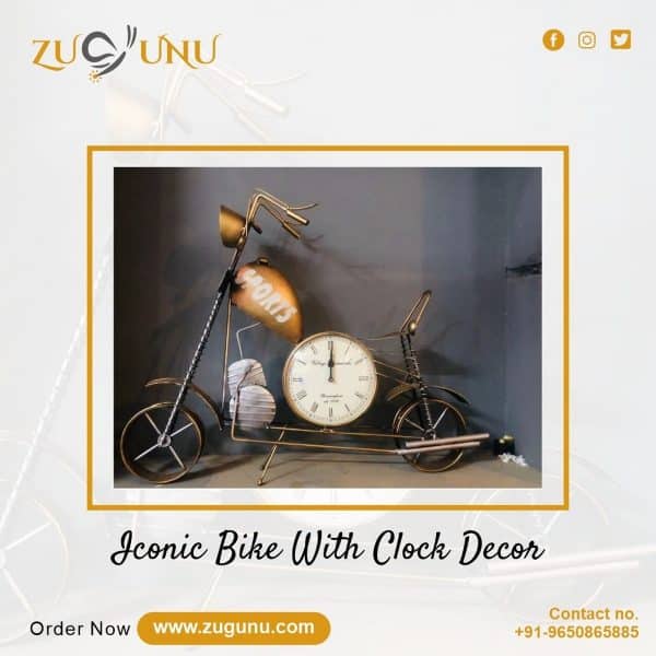 Vintage Chopper Bike TT Decor with Timepiece