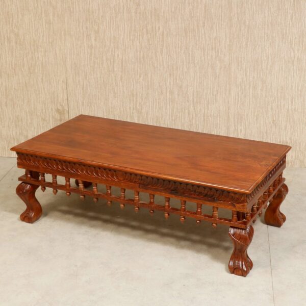 Vintage Folk Carved Traditional Sofa Set With Center Table 5