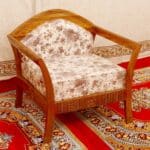 Wooden Traditional Simple Teak Wood Single Seater Sofa