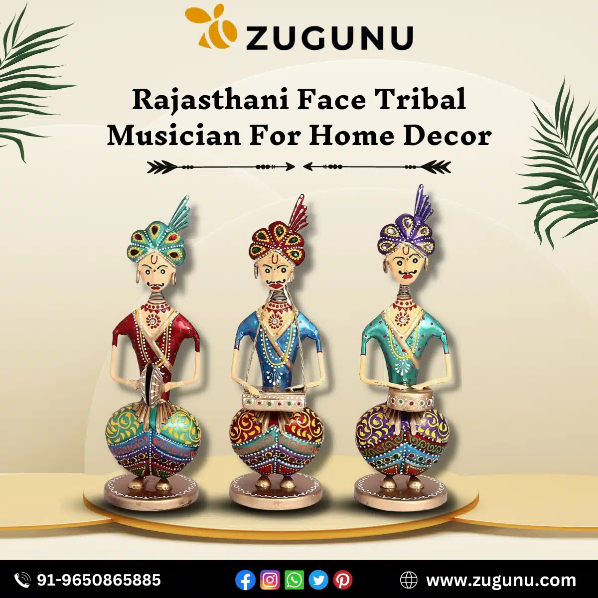 New Tribal Musician Home Decor With Rajasthani Face
