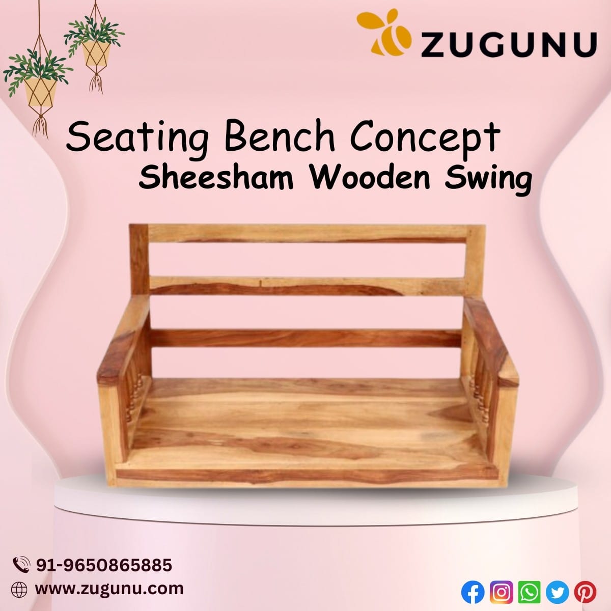 Sheesham Wood Swing Perfect Addition To Home Decor