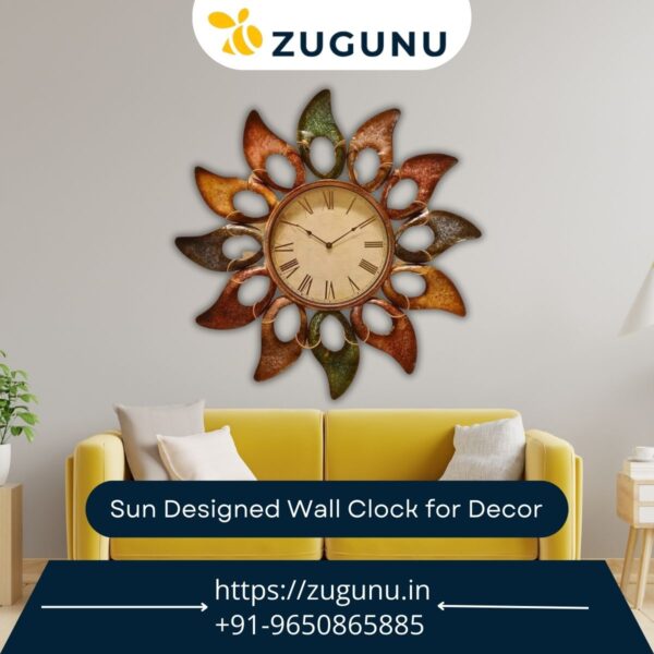 Sun Inspired Wall Clocks Radiant Design for Your Home Decor