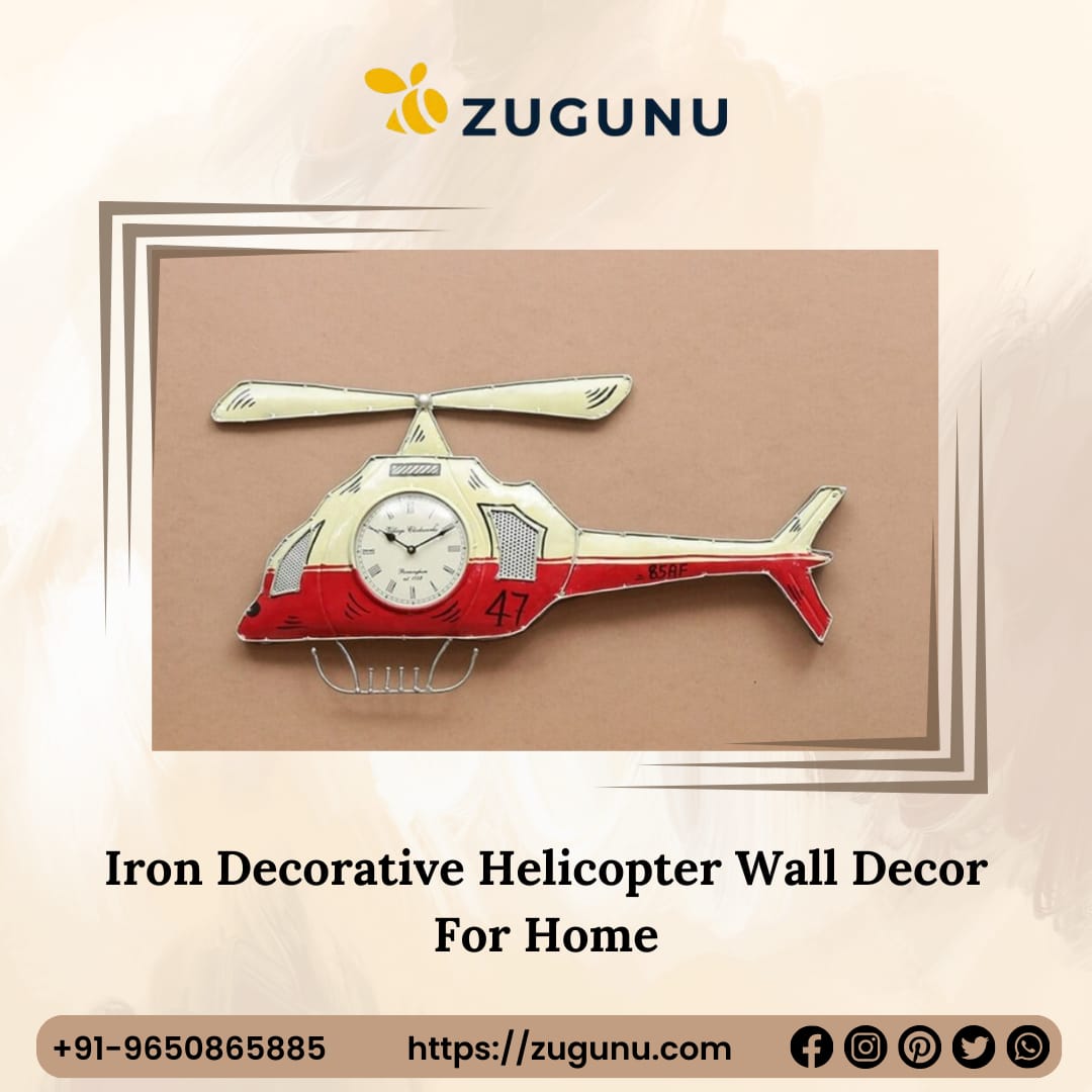 Elevate Your Space Iron Decorative Helicopter Wall Decor for Home
