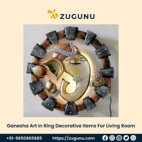 Elevate Your Living Room Decor with Ganesha Art Ring Decor