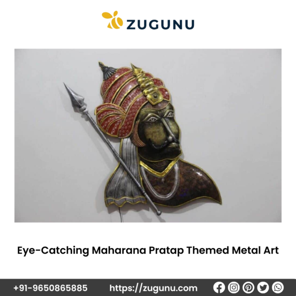Embrace Heritage Maharana Pratap Themed Metal Art