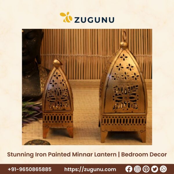 Illuminate Your Space with the Stunning Iron Painted Minnar Lantern