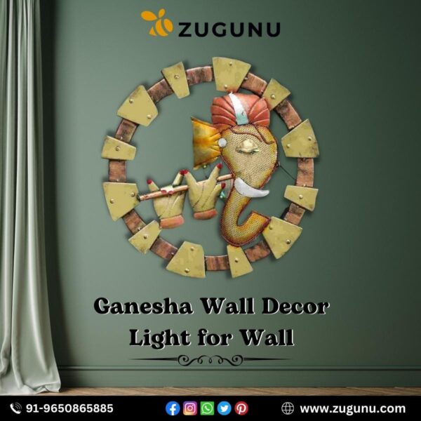 Illuminate Your Space with Divine Grace Ganesha Wall Decor Light for Walls